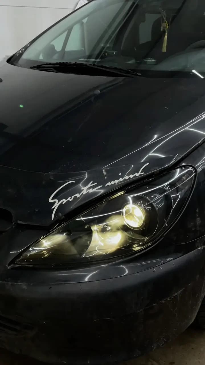Peugeot 307: установили bi-led модули, покрасили маски, отполировали и оклеили фары плёнкой