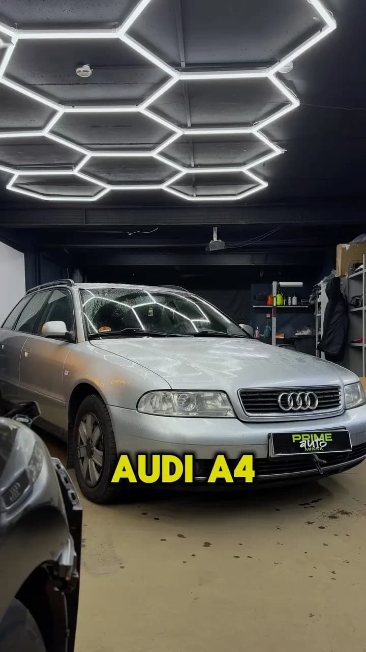 Audi A4 B5: установили bi-led модули, отполировали и оклеили фары полиуретановой плёнкой