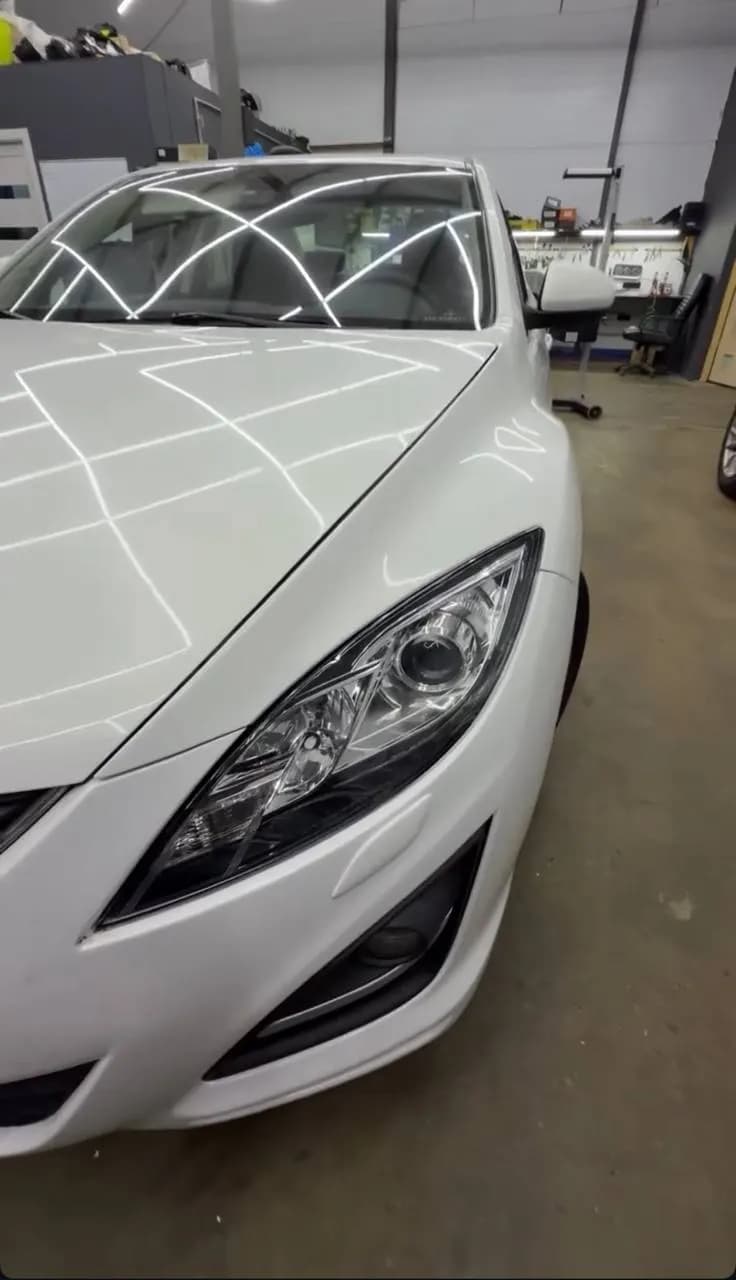 Mazda 6: установили bi-led модули, поставили новые стёкла, оклеили фары защитной плёнкой